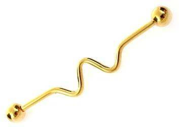 Činka Industrial vlna - zlatá - 1.6/38/5 - IND-018