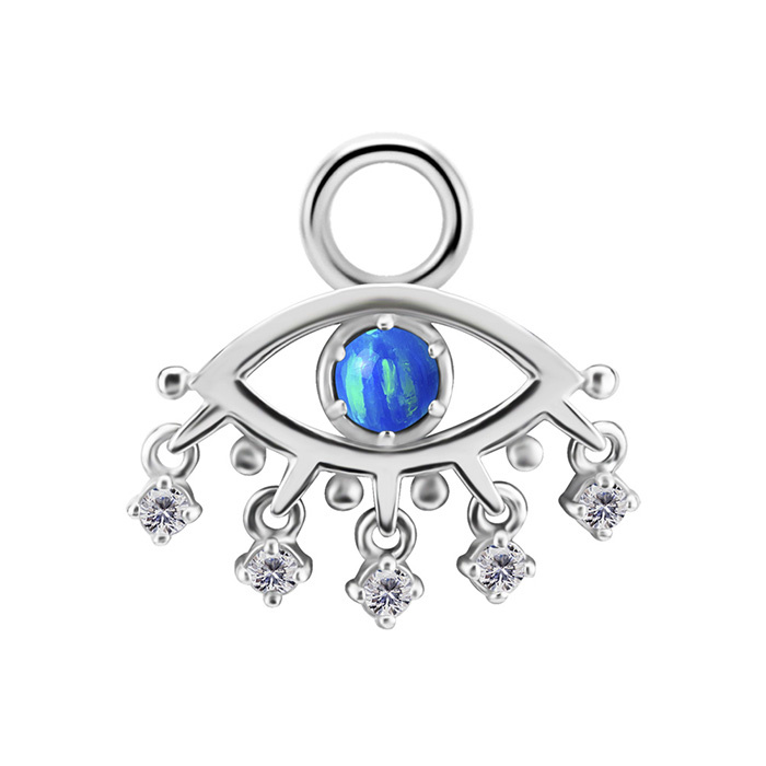 Charms - CoCr NF - trojúhelník s bílými zirkony - zlatý - D-070