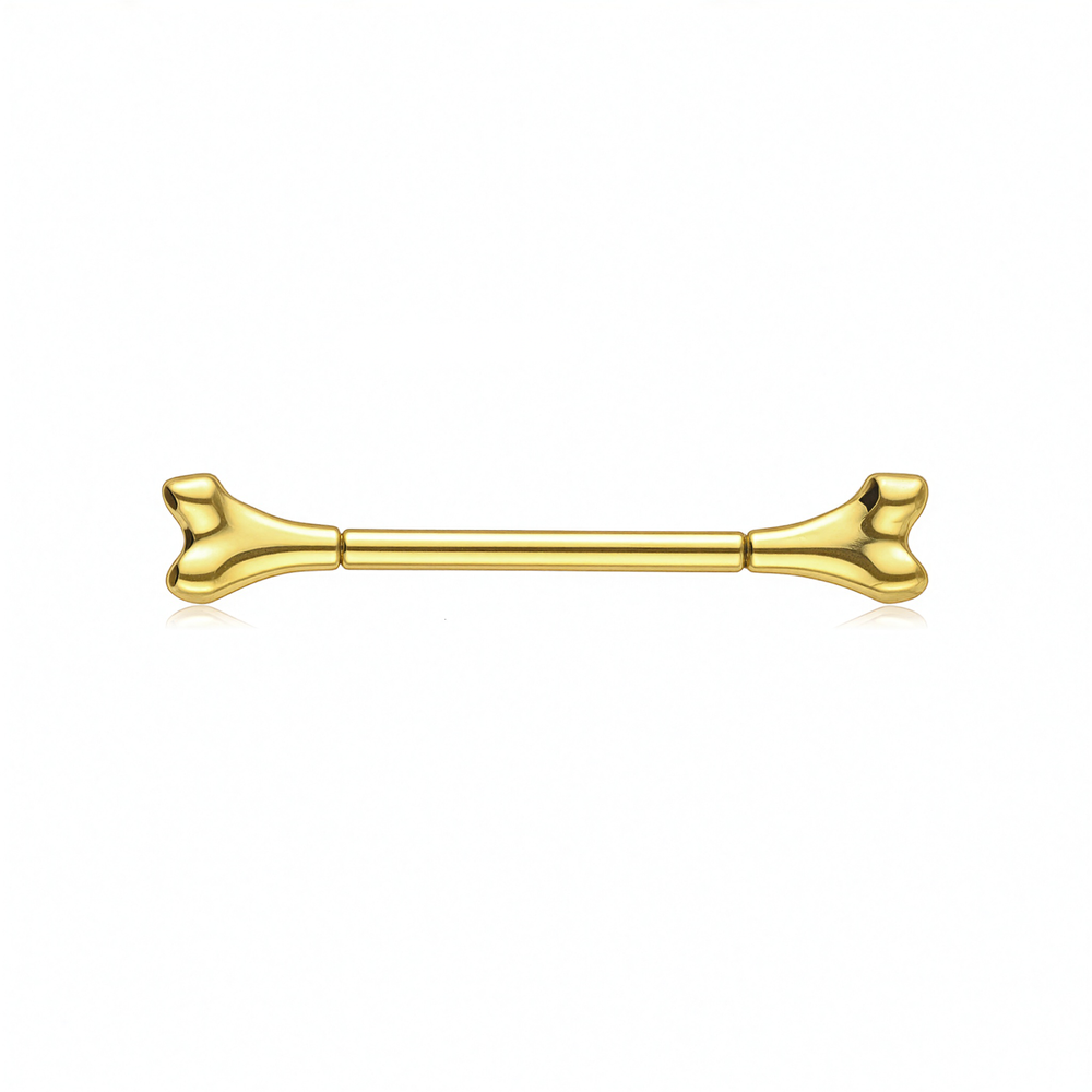 Titanový piercing do bradavky - zirkony - TI-005