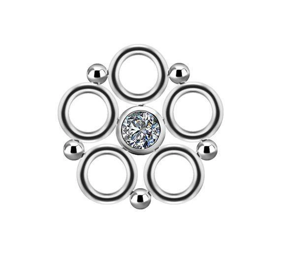 Titan Charms - PREMIUM ZIRCON - stříbrný - D-028