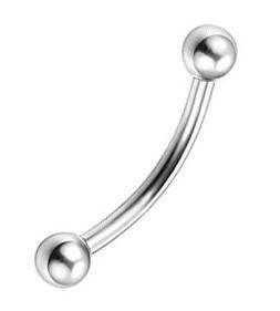 Klasický  banánek - stříbrná - B-001