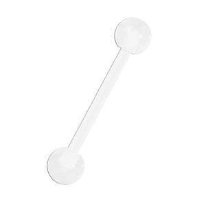 Piercing do jazyka matná bílá - KJ-048