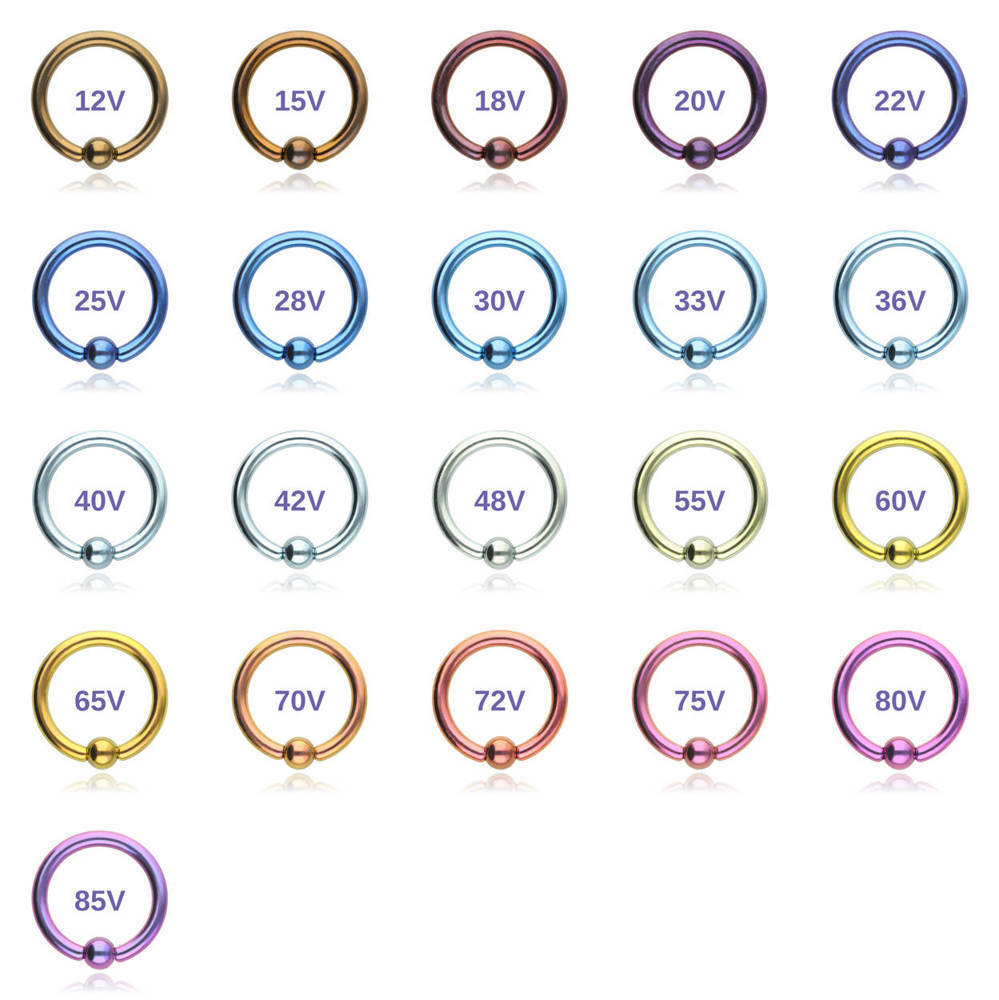 Eloxování titanových náušnic ve zvolené barvě