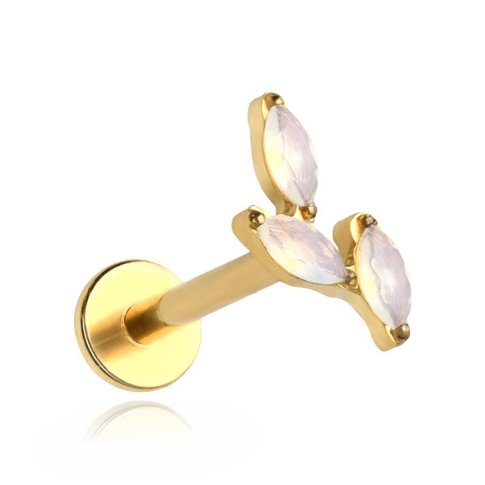 Titanová labreta s mléčným zirkonem