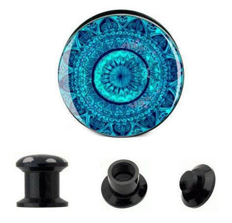 Šroubovací akrylová plug - MANDALA - PT-019