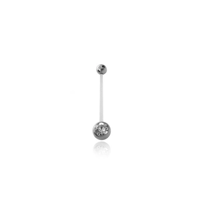 Piercing do pupíku pro těhotné ženy bílý - BioFlex - KP-018-11