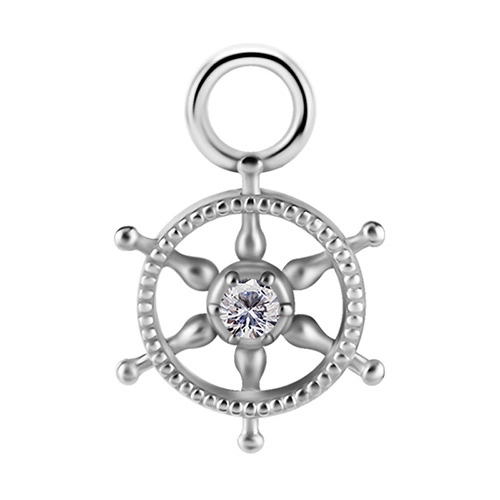 Charms kormidlo CoCr NF stříbrný - PREMIUM ZIRCONIA - D-039