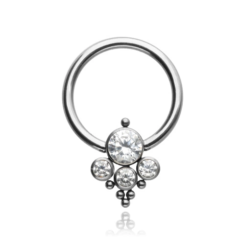 Titanový kroužek s ornamentem - TK-058