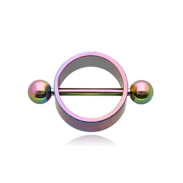 Ozdobný piercing do bradavky barevný - S-018