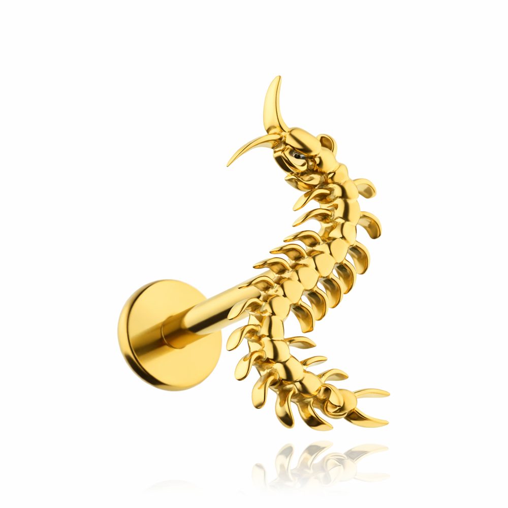 Titanová labreta peří - stříbrný