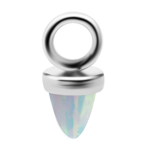 Titanové přívěsky s bílým opálem- D-058