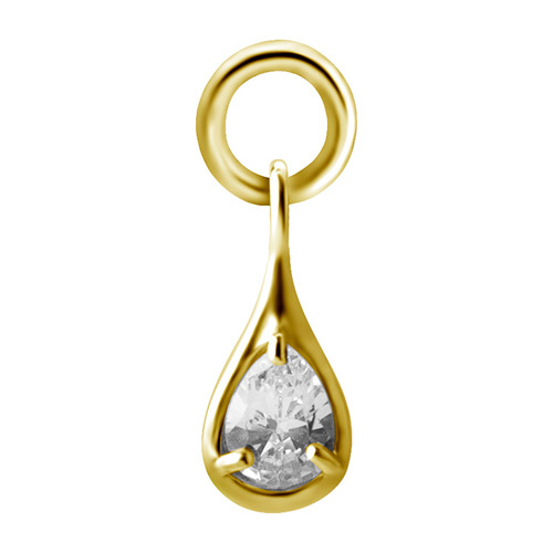 Charms - zirkony - zlatý- D-016