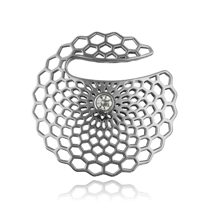 Závaží, závěs do ucha s bílým zirkonem - stříbrné - PT-171