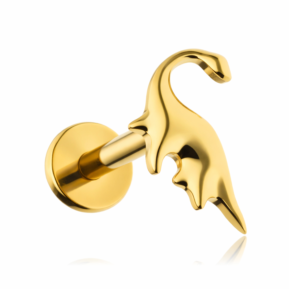 Titanová labreta peří - stříbrný