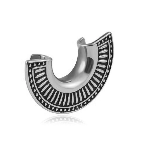 Ušní manžeta - stříbrná - PT-153