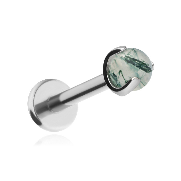 Titanová labreta s černým achátem