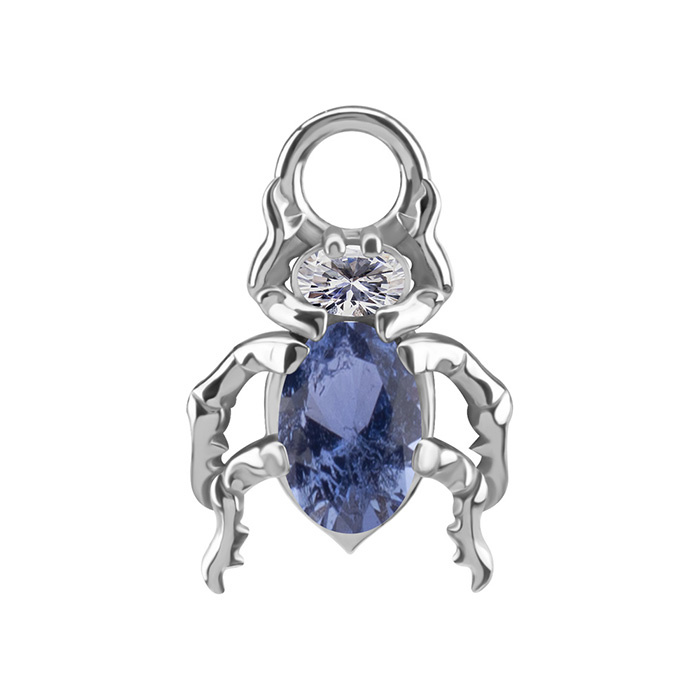 Charms - CoCr NF - trojúhelník s bílými zirkony - zlatý - D-070