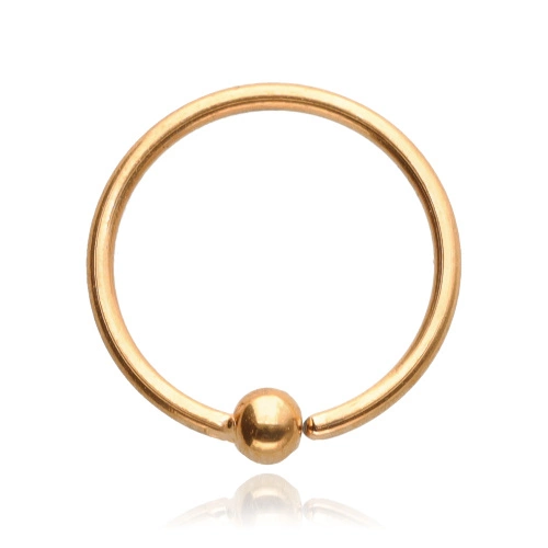 Rozevírací  kroužek BCR - růžové zlato - CON-020