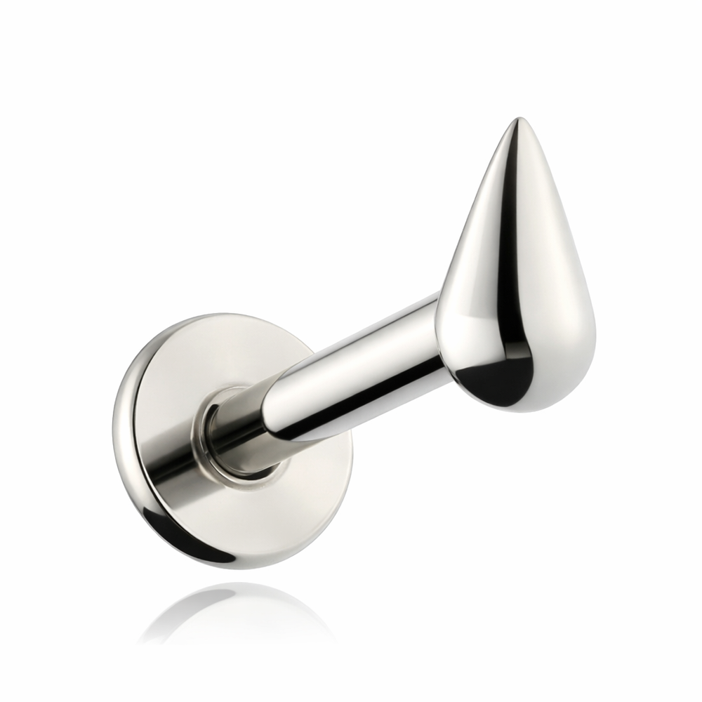 Titanová labreta peří - stříbrný