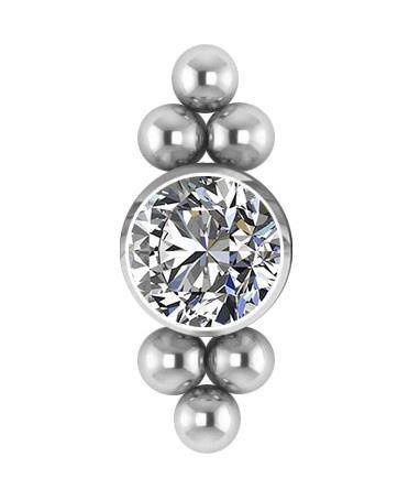 Titanová koncovka pro tyčinky se závitem - dekorativní - TNA-015