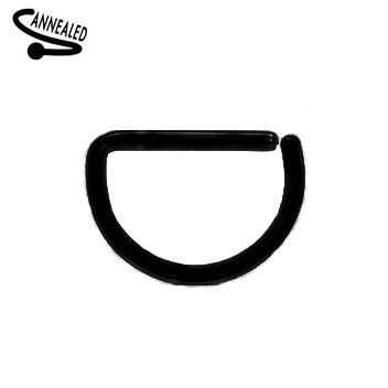 Rozevírací  kroužek D-ring černá - CON-006