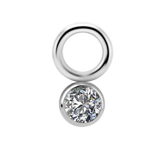 Titan Charms - PREMIUM ZIRCON - stříbrný - D-032