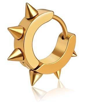 Kroužek HUGGIE - kroužek s kužely a zlatými puzetami KH-001