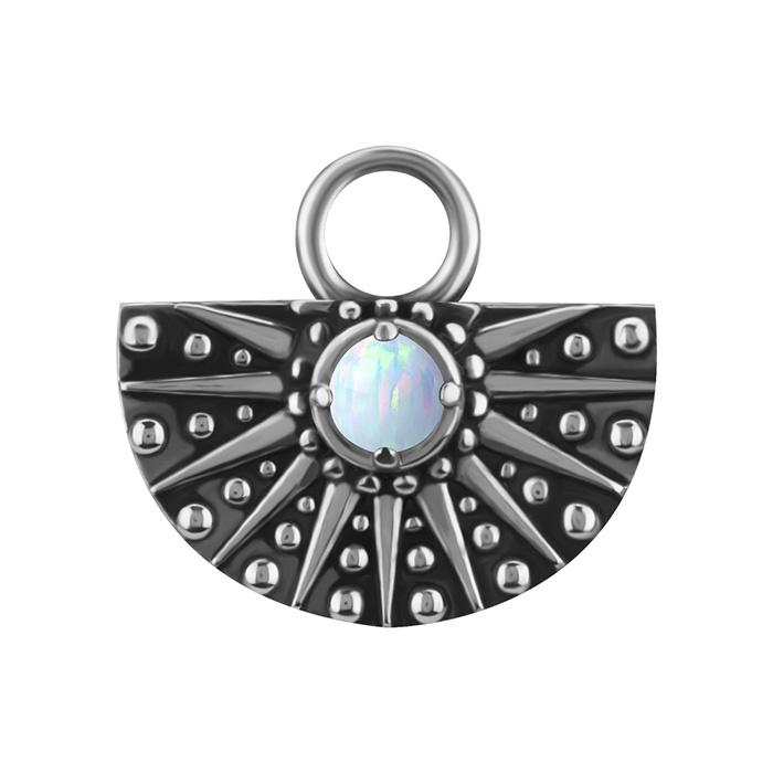 Charms - CoCr NF - trojúhelník s bílými zirkony - zlatý - D-070