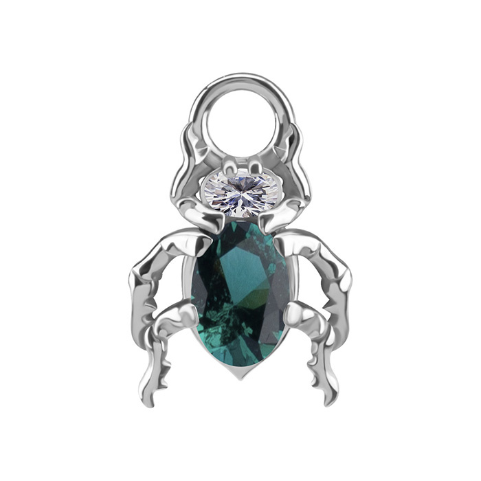 Charms - CoCr NF - trojúhelník s bílými zirkony - zlatý - D-070